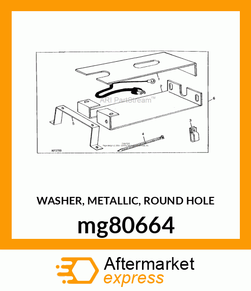 WASHER, METALLIC, ROUND HOLE mg80664