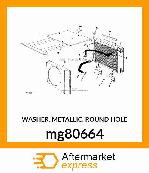 WASHER, METALLIC, ROUND HOLE mg80664