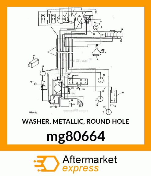 WASHER, METALLIC, ROUND HOLE mg80664