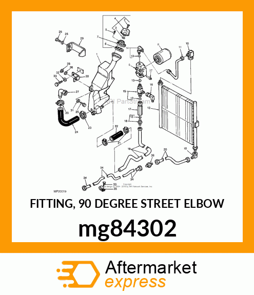 FITTING, 90 DEGREE STREET ELBOW mg84302