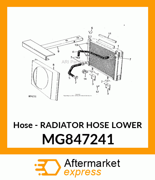 Radiator Hose Lower MG847241