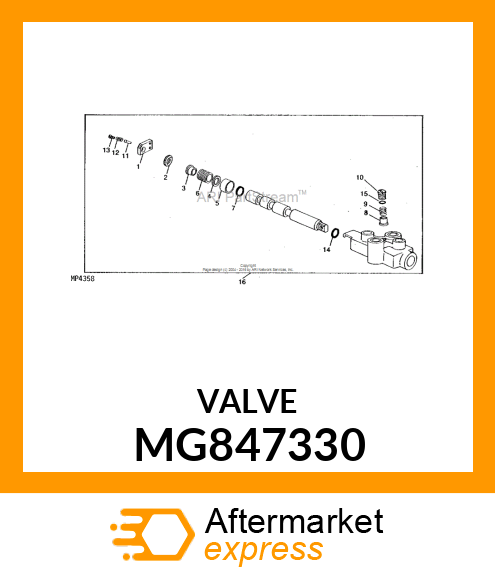 Valve - VALVE 695083 YELLO MG847330