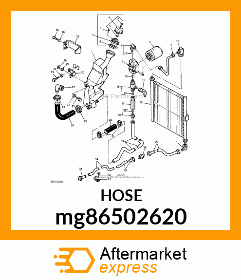 OIL amp; WATER HOSE JDS205 100R4HT mg86502620