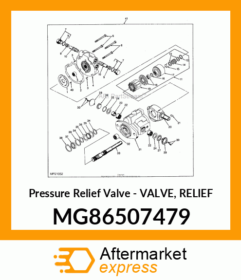 Pressure Relief Valve - VALVE, RELIEF MG86507479