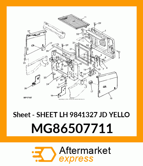 Sheet Lh 9841327 Jd Yello MG86507711