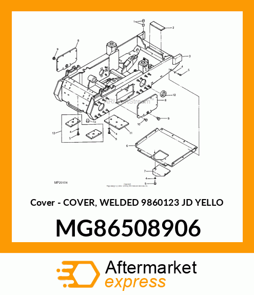 Cover Welded 9860123 Jd Ye MG86508906