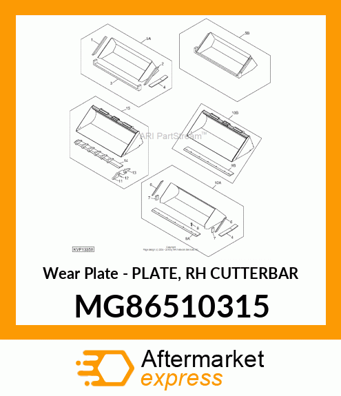 Wear Plate - PLATE, RH CUTTERBAR MG86510315