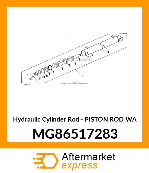 Hydraulic Cylinder Rod MG86517283