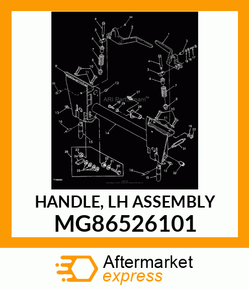 HANDLE, LH ASSEMBLY MG86526101