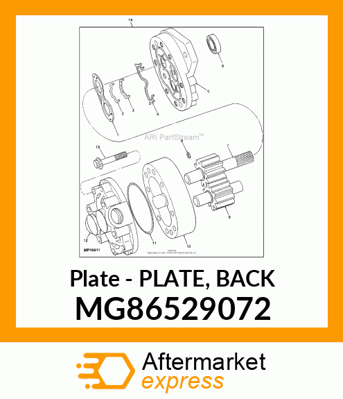 Plate - PLATE, BACK MG86529072