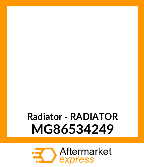 Radiator - RADIATOR MG86534249