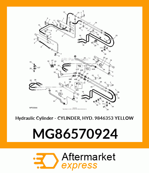 Hydraulic Cylinder - CYLINDER, HYD. 9846353 YELLOW MG86570924