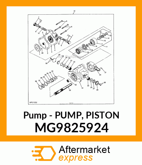 Pump - PUMP, PISTON MG9825924