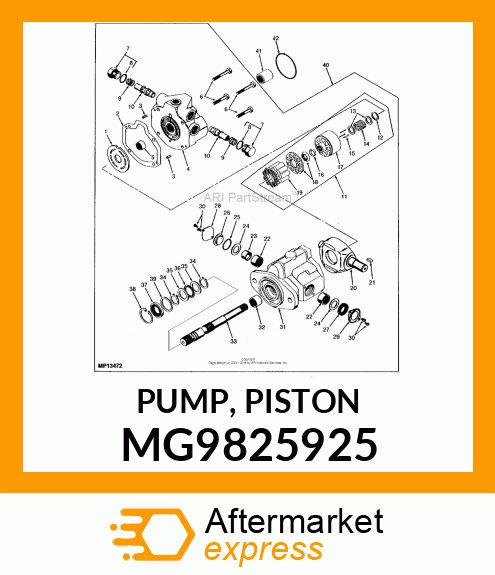 PUMP, PISTON MG9825925