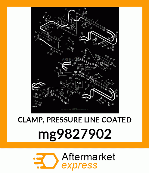 CLAMP, PRESSURE LINE COATED mg9827902