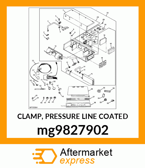 CLAMP, PRESSURE LINE COATED mg9827902