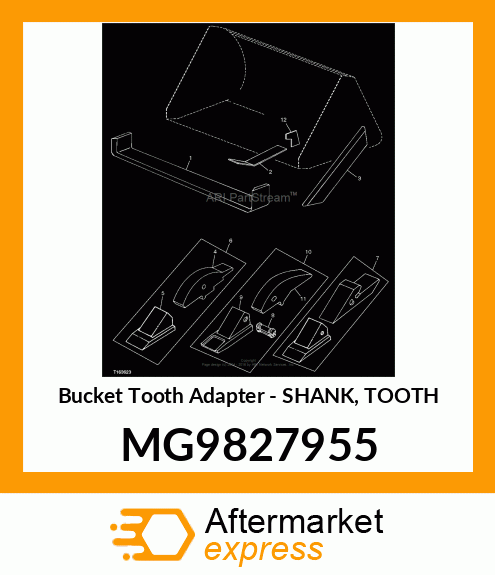 Bucket Tooth Adapter MG9827955