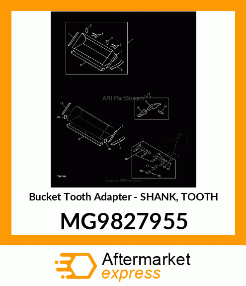 Bucket Tooth Adapter MG9827955