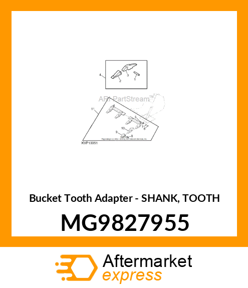 Bucket Tooth Adapter MG9827955