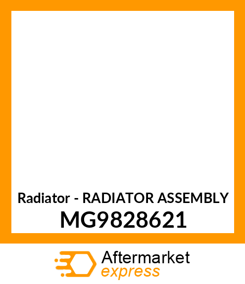 Radiator - RADIATOR ASSEMBLY MG9828621