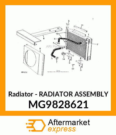 Radiator - RADIATOR ASSEMBLY MG9828621