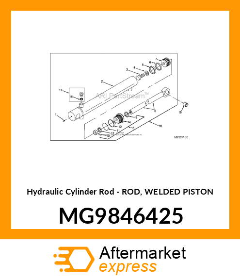 Hydraulic Cylinder Rod MG9846425