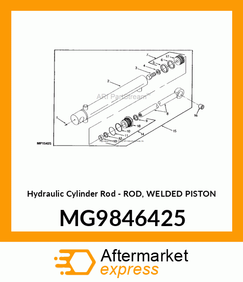 Hydraulic Cylinder Rod MG9846425
