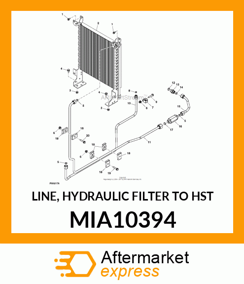 LINE, HYDRAULIC FILTER TO HST MIA10394