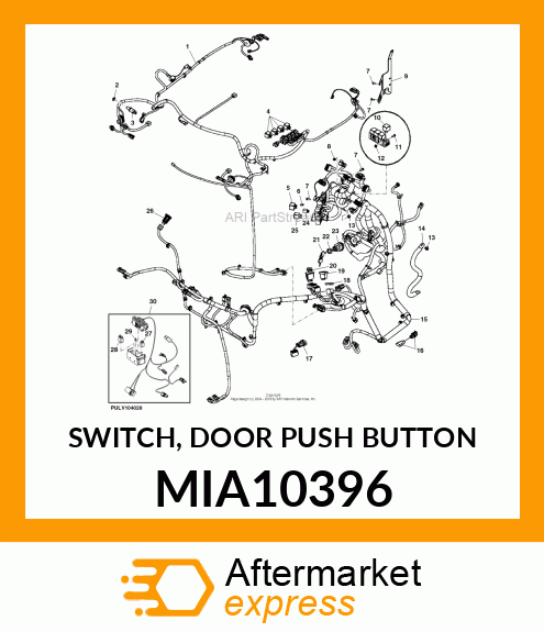 SWITCH, DOOR PUSH BUTTON MIA10396