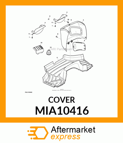 COVER, FUSE DOOR W/ SPACER (CAB) MIA10416