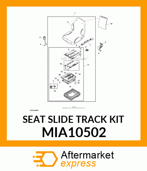 SEAT SLIDE TRACK KIT MIA10502