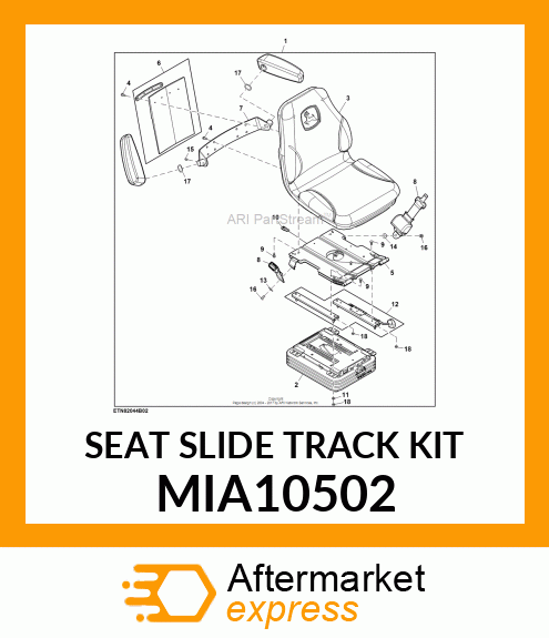 SEAT SLIDE TRACK KIT MIA10502