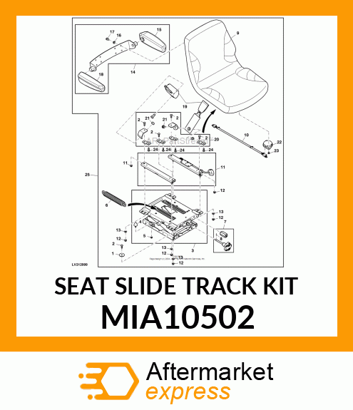 SEAT SLIDE TRACK KIT MIA10502