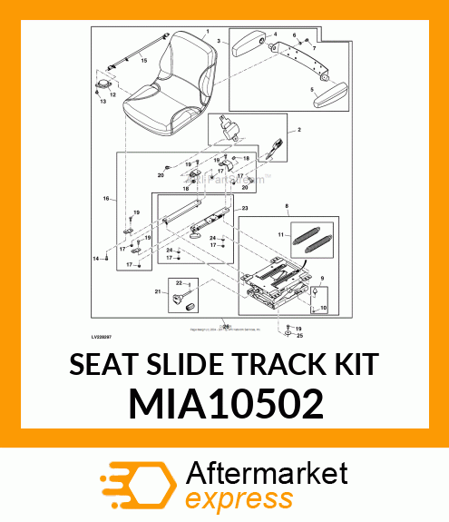 SEAT SLIDE TRACK KIT MIA10502