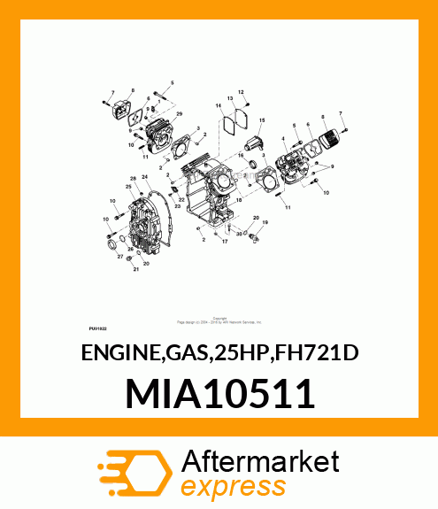 ENGINE,GAS,25HP,FH721D MIA10511