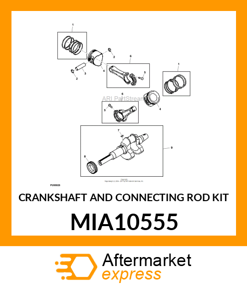 CRANKSHAFT AND CONNECTING ROD KIT MIA10555