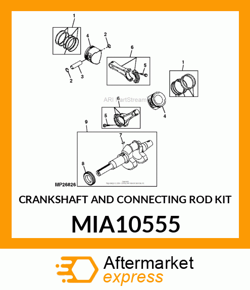 CRANKSHAFT AND CONNECTING ROD KIT MIA10555