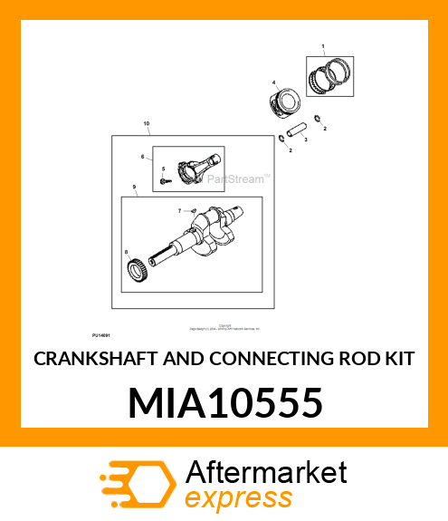 CRANKSHAFT AND CONNECTING ROD KIT MIA10555