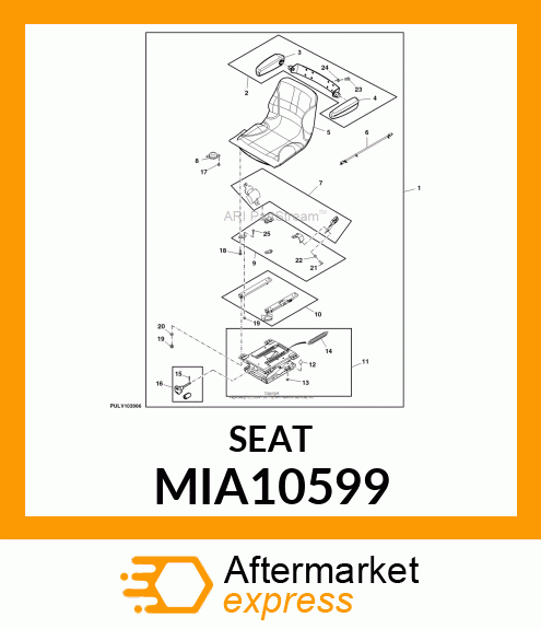 SEAT BACK, CLOTH LOW BACK MIA10599