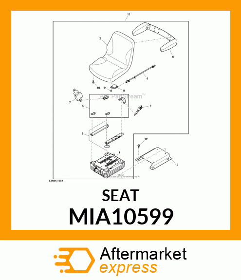 SEAT BACK, CLOTH LOW BACK MIA10599