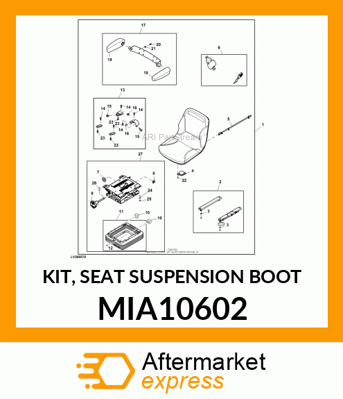 KIT, SEAT SUSPENSION BOOT MIA10602