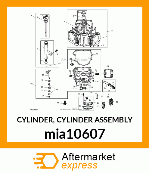 CYLINDER, CYLINDER ASSEMBLY mia10607