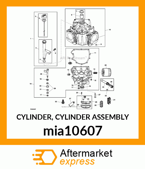 CYLINDER, CYLINDER ASSEMBLY mia10607