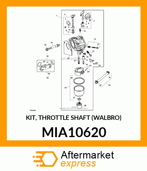 KIT, THROTTLE SHAFT (WALBRO) MIA10620