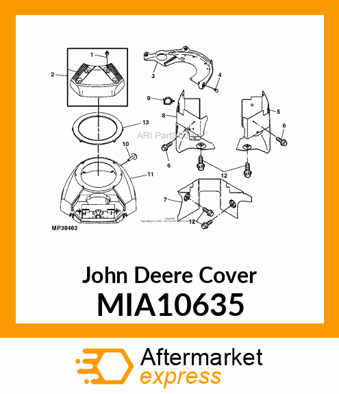 COVER, AIR CLEANER MIA10635