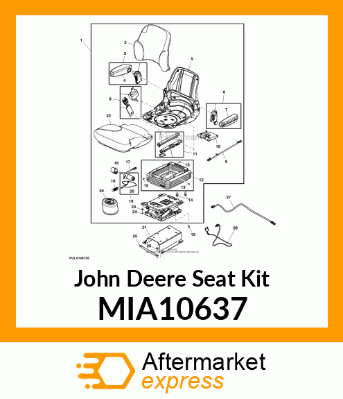 SEAT KIT, SEAT PAN ASSEMBLY MIA10637