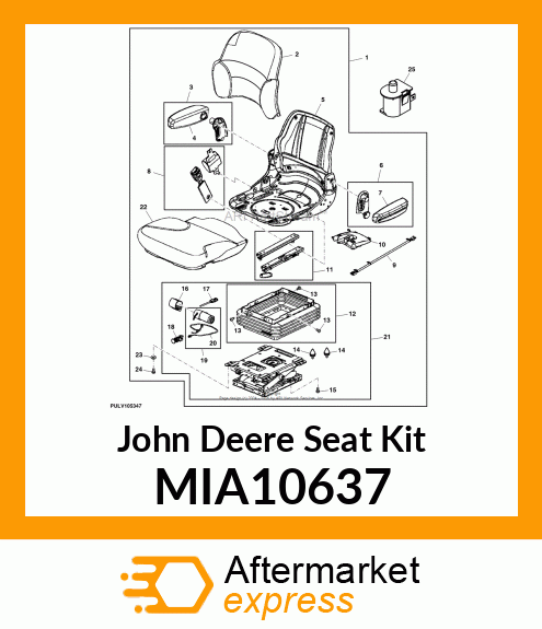 SEAT KIT, SEAT PAN ASSEMBLY MIA10637