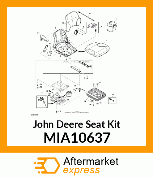 SEAT KIT, SEAT PAN ASSEMBLY MIA10637