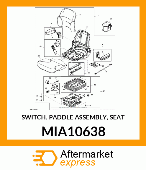 SWITCH, PADDLE ASSEMBLY, SEAT MIA10638