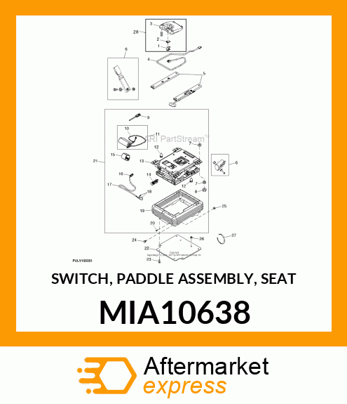 SWITCH, PADDLE ASSEMBLY, SEAT MIA10638